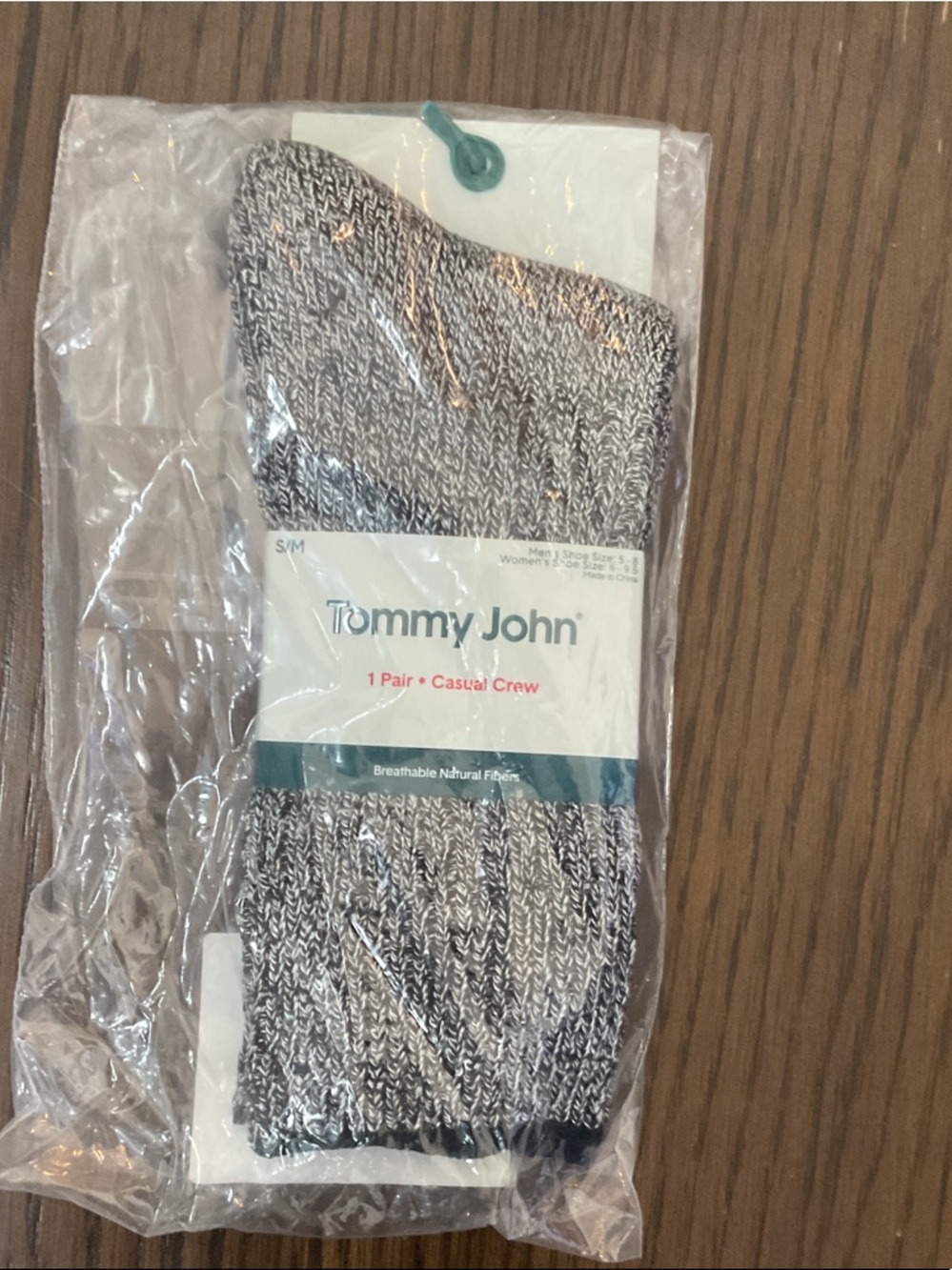 Tommy John Gray Marled Casual Crew Socks
